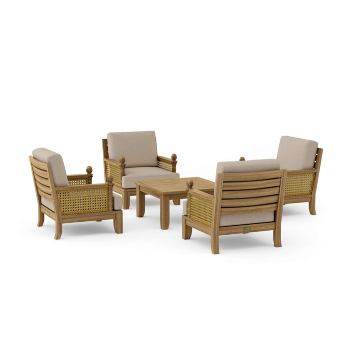 Luxury Teak Garden Furniture - Luxe 5 - Piece Set - Teak HQ™