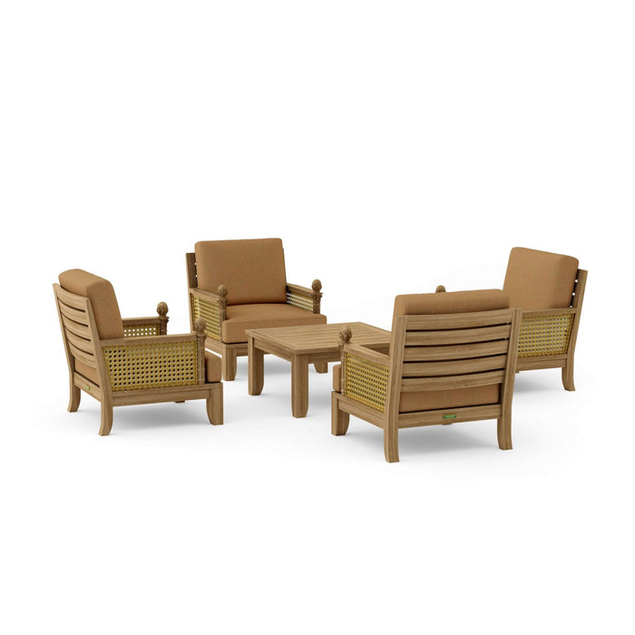 Luxury Teak Garden Furniture - Luxe 5 - Piece Set - Teak HQ™