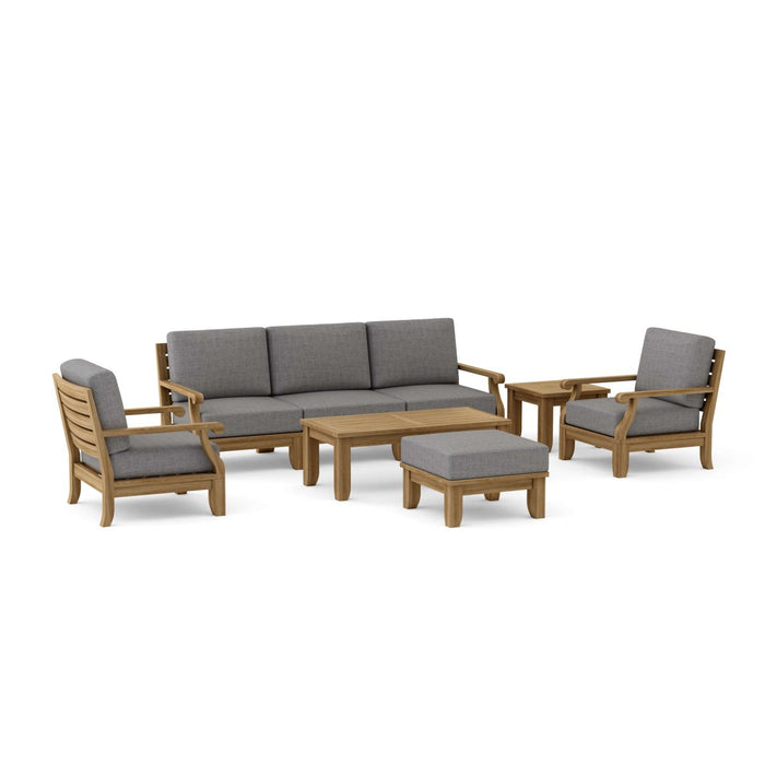 Luxury Teak Outdoor Furniture - Riviera 8 - Piece Sectional Set - Teak HQ™