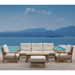Luxury Teak Outdoor Furniture - Riviera 8 - Piece Sectional Set - Teak HQ™