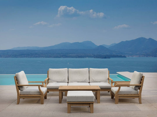 Luxury Teak Outdoor Furniture - Riviera 8 - Piece Sectional Set - Teak HQ™