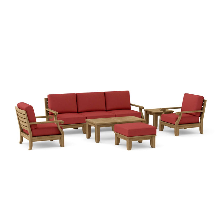 Luxury Teak Outdoor Furniture - Riviera 8 - Piece Sectional Set - Teak HQ™