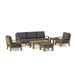 Luxury Teak Outdoor Furniture - Riviera 8 - Piece Sectional Set - Teak HQ™