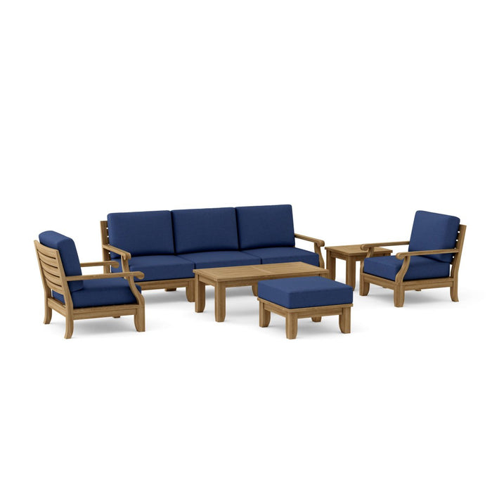 Luxury Teak Outdoor Furniture - Riviera 8 - Piece Sectional Set - Teak HQ™
