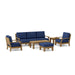 Luxury Teak Outdoor Furniture - Riviera 8 - Piece Sectional Set - Teak HQ™