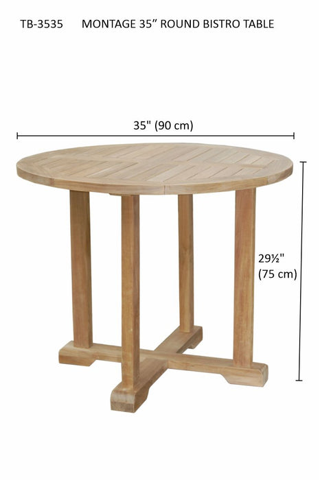 Teak Bistro Table (35" Round) - Montage