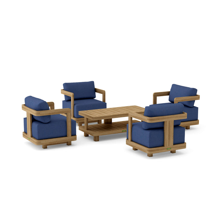 Outdoor Teak Garden Furniture - Granada 5-Piece Set