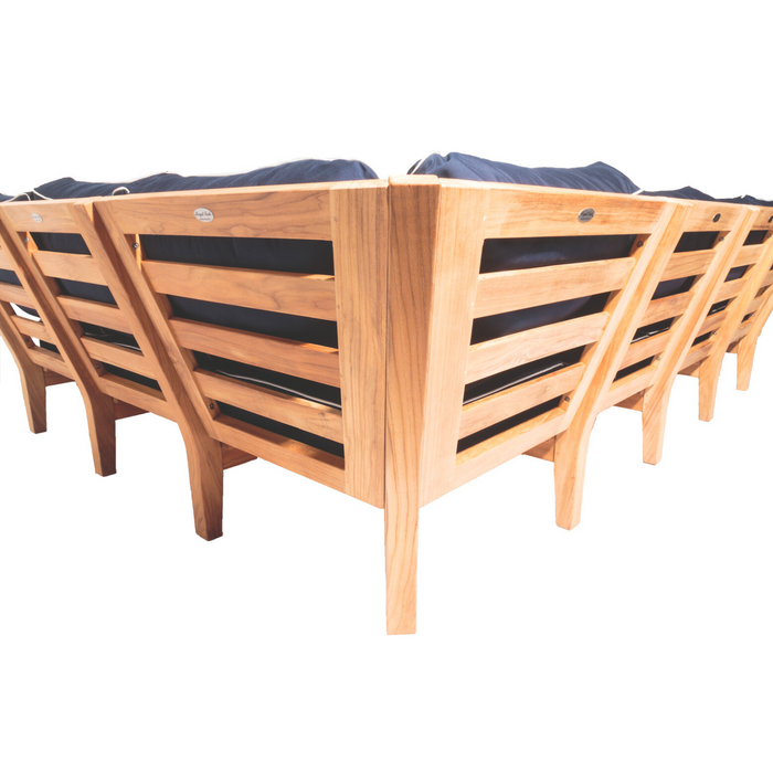Teak Outdoor Sectional - Miami 10-Piece Modular Set