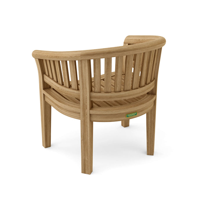 Contemporary Outdoor Teak Furniture - Curve 4-Piece Set