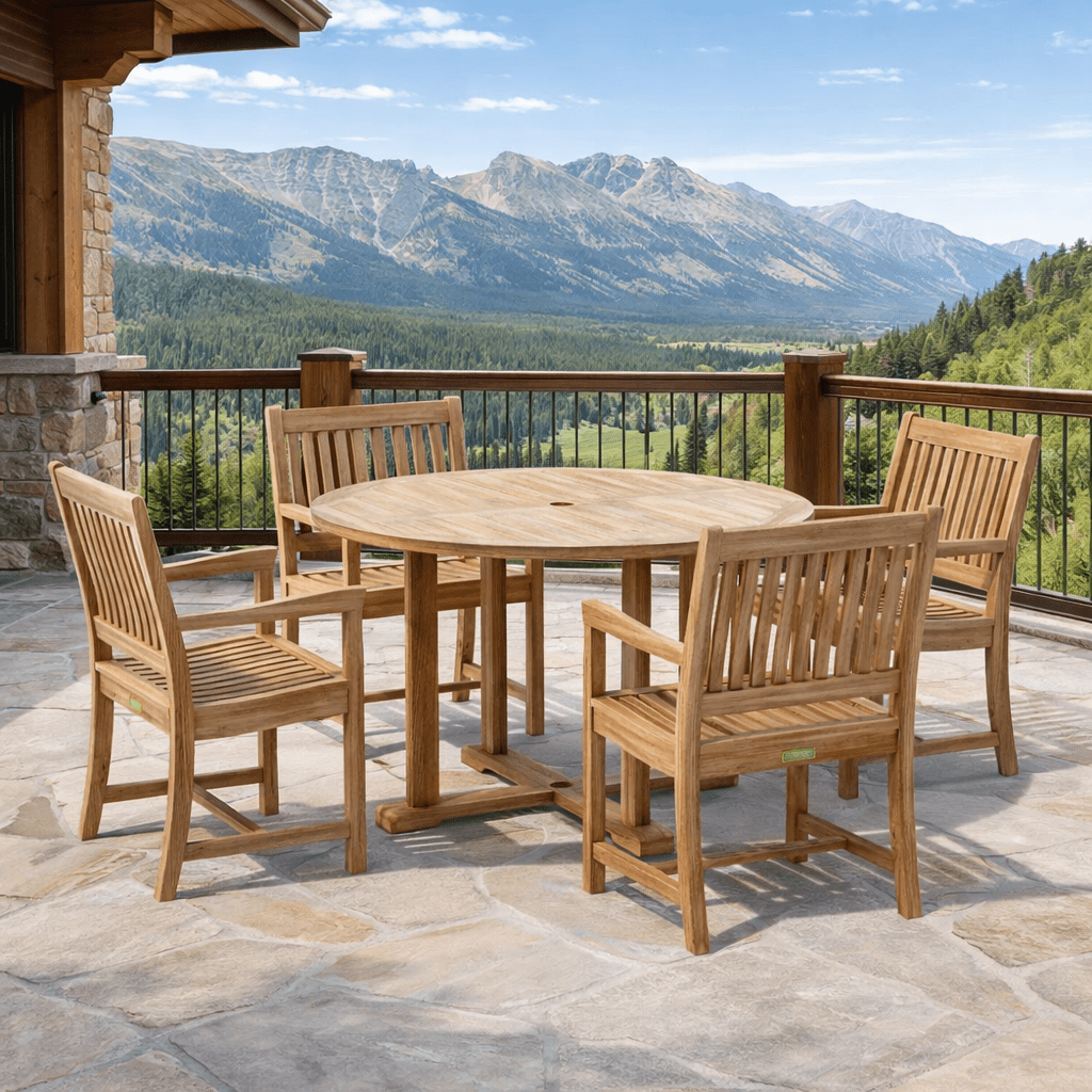 Modern Teak Dining Set - Tosca (Table) & Rialto (4 Chairs) - Teak HQ™
