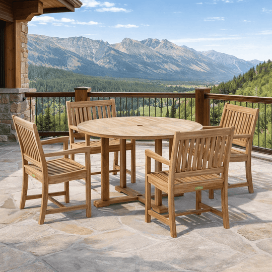 Modern Teak Dining Set - Tosca (Table) & Rialto (4 Chairs) - Teak HQ™