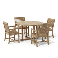 Modern Teak Dining Set - Tosca (Table) & Rialto (4 Chairs)