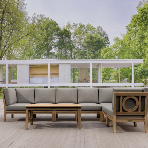 Modern Teak Furniture - Natsepa 8 - Piece Sectional Set - Teak HQ™