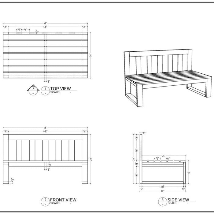 Modern Teak Outdoor Sectional - Arena (Straight) - Teak HQ™