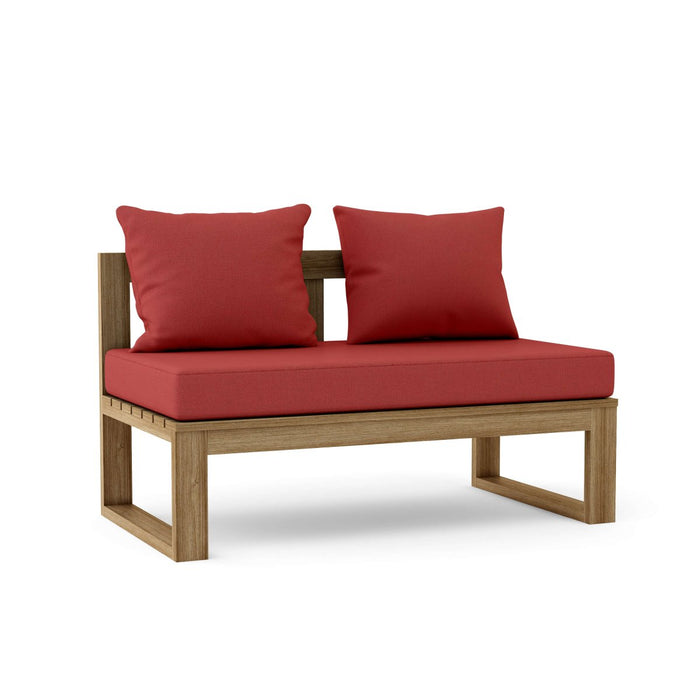 Modern Teak Outdoor Sectional - Arena (Straight) - Teak HQ™