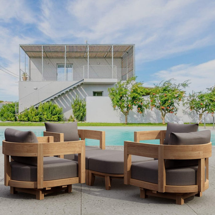 Modern Teak Patio Furniture - Coronado 6 - Piece Set - Teak HQ™