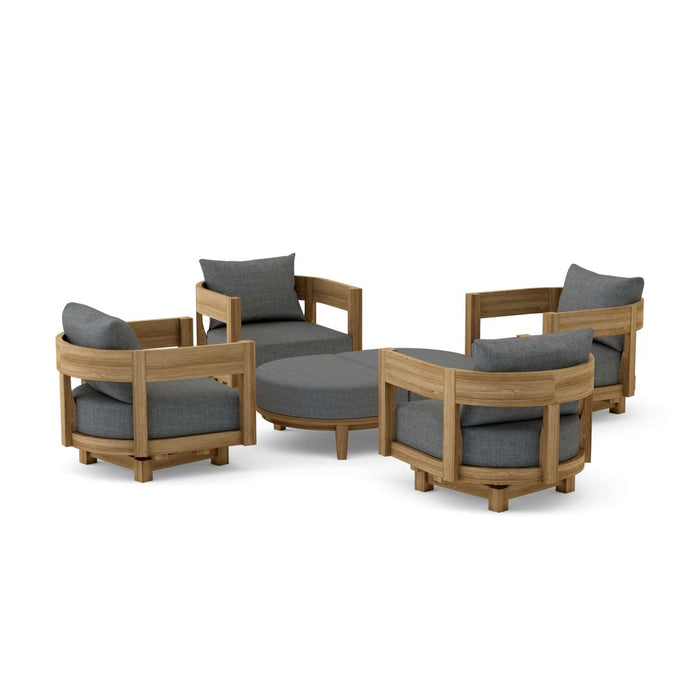 Modern Teak Patio Furniture - Coronado 6 - Piece Set - Teak HQ™