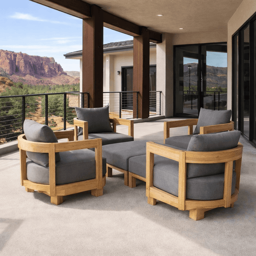 Modern Teak Patio Furniture - Coronado 6 - Piece Set - Teak HQ™