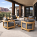 Modern Teak Patio Furniture - Coronado 6 - Piece Set - Teak HQ™