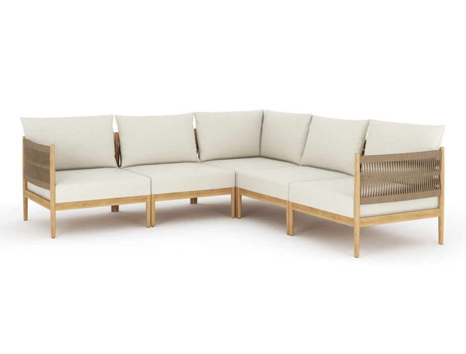 Modern Teak Sectional (Right End Piece) - San Lucas - Teak HQ™
