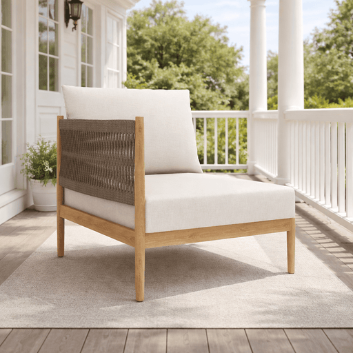 Modern Teak Sectional (Right End Piece) - San Lucas - Teak HQ™