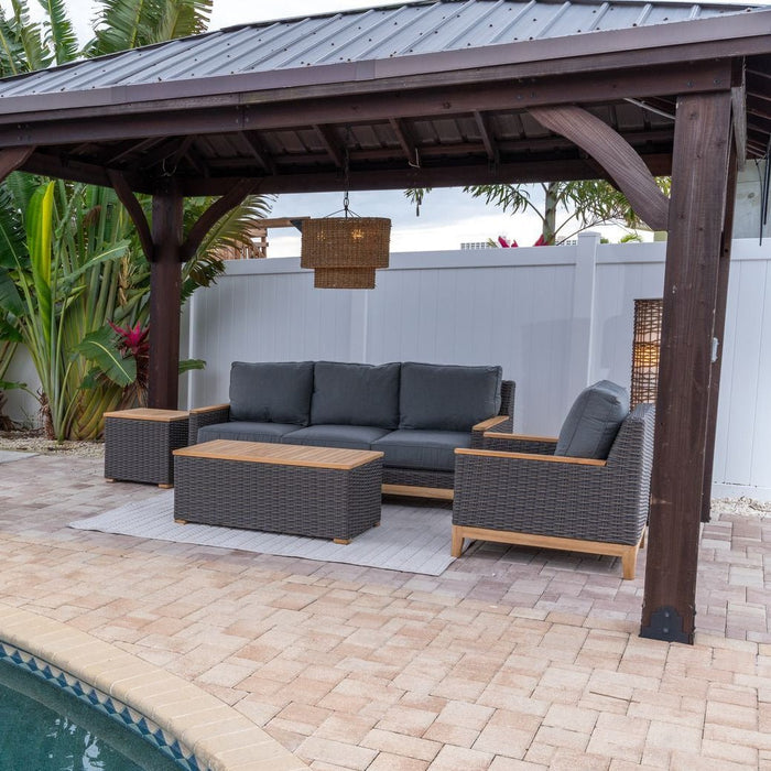 Modern Teak Sofa - Boca - Teak HQ™