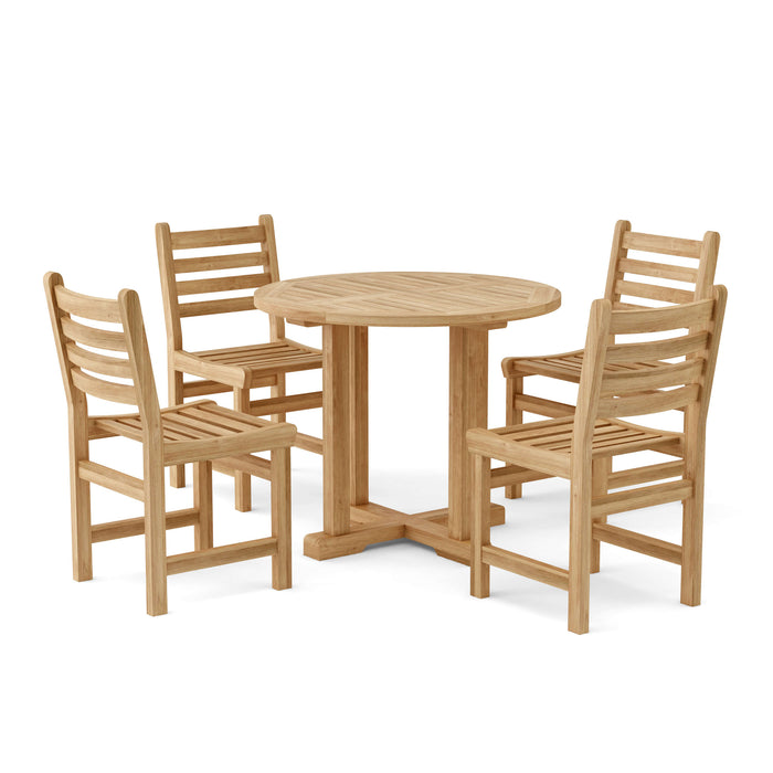 Teak Kitchen Table and Chairs - Montage (Table) & Windham (4 Chairs)