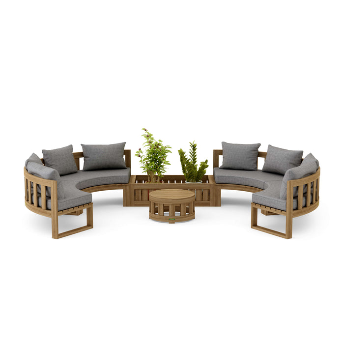 Teak Sectional Sofa - Arena 6-Piece Modular Set