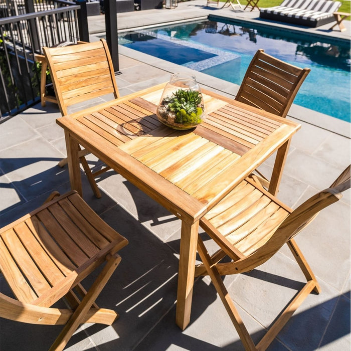 Natural Teak Outdoor Folding Chair - Portico - Teak HQ™