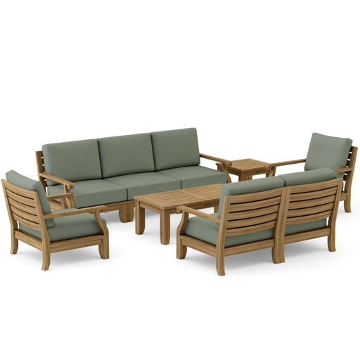 Natural Teak Outdoor Furniture - Riviera 10 - Piece Modular Set - Teak HQ™