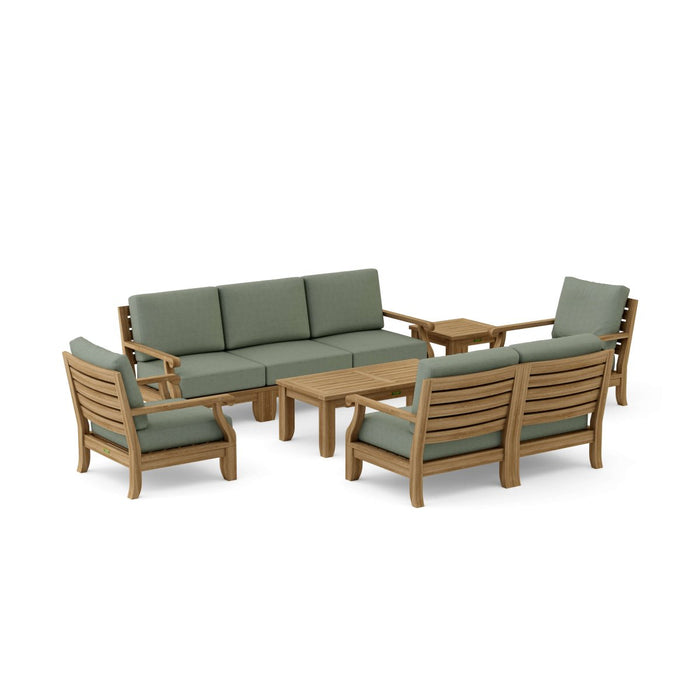 Natural Teak Outdoor Furniture - Riviera 10 - Piece Modular Set - Teak HQ™