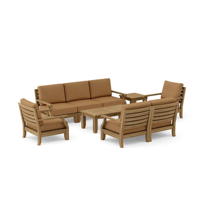Natural Teak Outdoor Furniture - Riviera 10 - Piece Modular Set - Teak HQ™