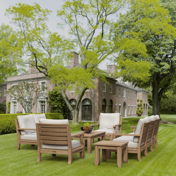 Natural Teak Outdoor Furniture - Riviera 10 - Piece Modular Set - Teak HQ™