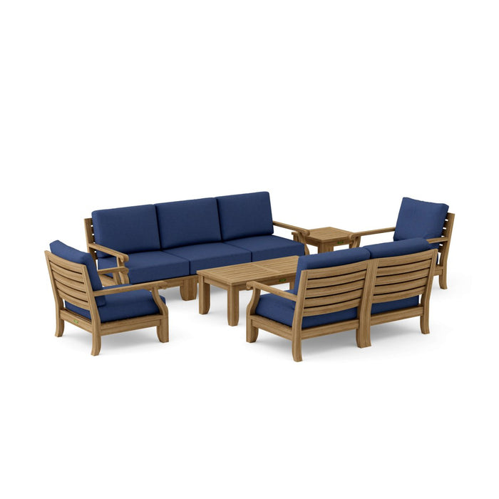 Natural Teak Outdoor Furniture - Riviera 10 - Piece Modular Set - Teak HQ™