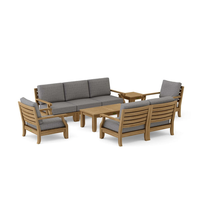 Natural Teak Outdoor Furniture - Riviera 10 - Piece Modular Set - Teak HQ™