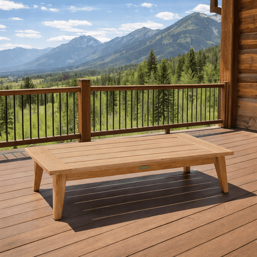 Natural Teak Wood Coffee Table (62" Long Rectangle) - Toscana - Teak HQ™