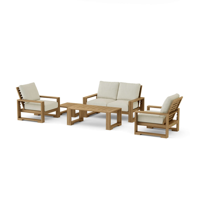 Teak Deep Seating Patio Furniture - Capistrano 5-Piece Set