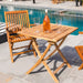 Oiled Teak Folding Arm Chair for Outdoor Patio - Monaco - Teak HQ™