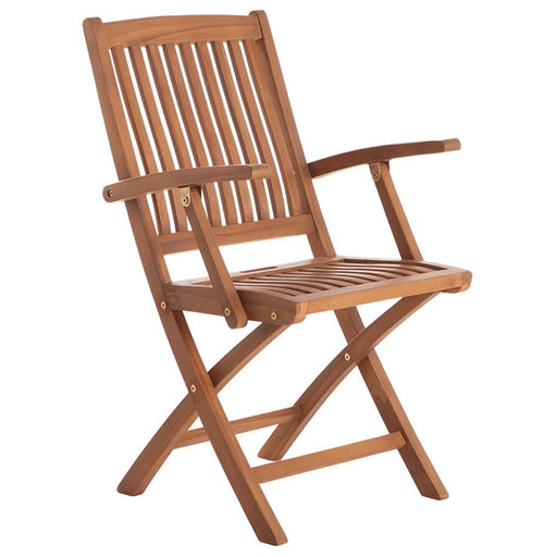 Oiled Teak Folding Arm Chair for Outdoor Patio - Monaco - Teak HQ™