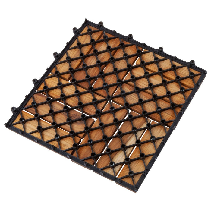 Oiled Teak Interlocking Tiles (10 Sq Ft) - Terracea - Teak HQ™