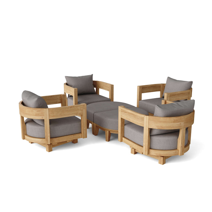 Modern Teak Patio Furniture - Coronado 6-Piece Set