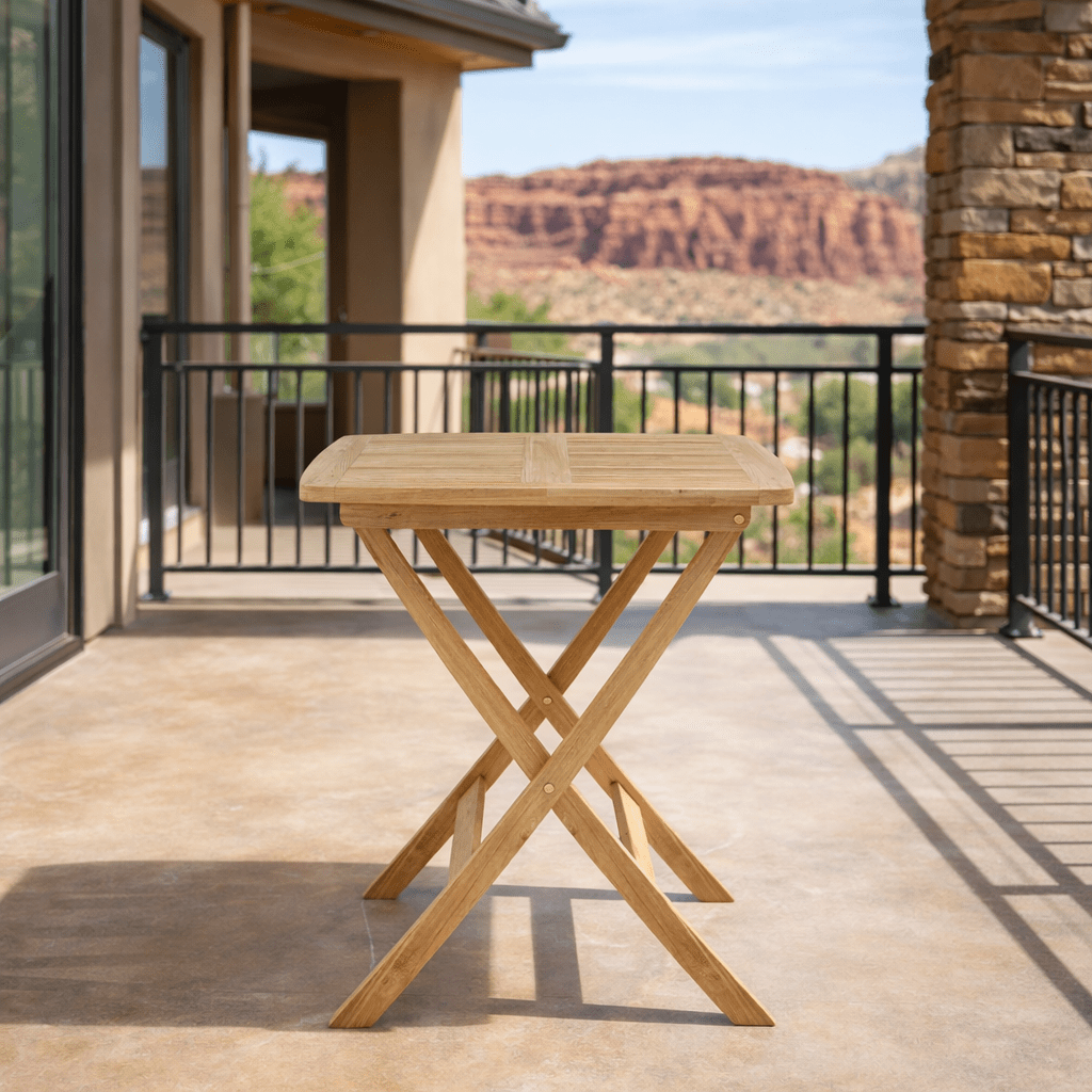 Outdoor Folding Teak Table (24