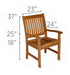 Outdoor Teak Armchair - Compass - Teak HQ™