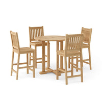 Outdoor Teak Bar Set - Bahama (Table) & Avalon (4 Chairs)