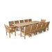 Outdoor Teak Dining Set for 12 - Valencia (Table) & Sahara (Chairs) - Teak HQ™