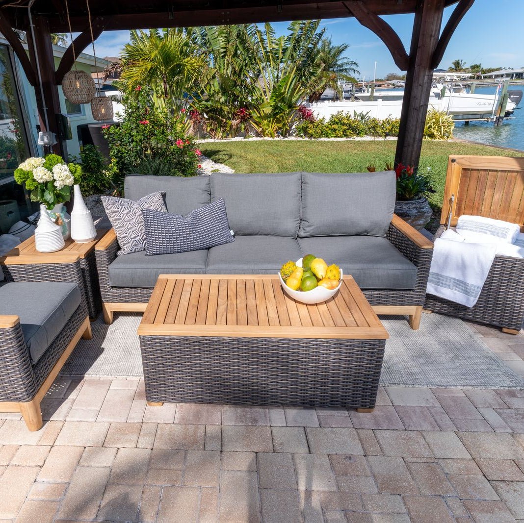 Outdoor Teak End Table (Square) - Boca - Teak HQ™