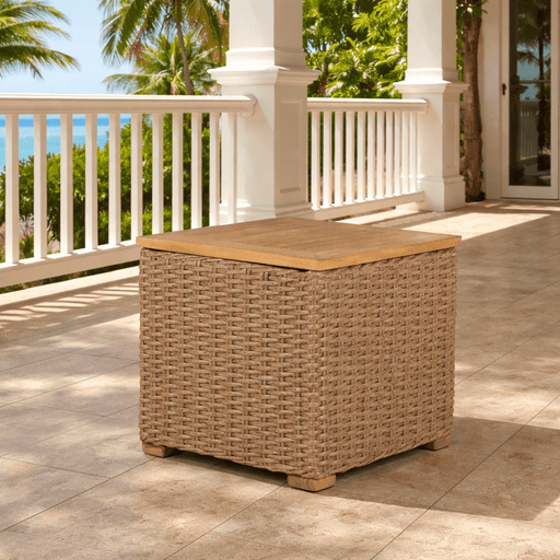 Outdoor Teak End Table (Square) - Boca - Teak HQ™