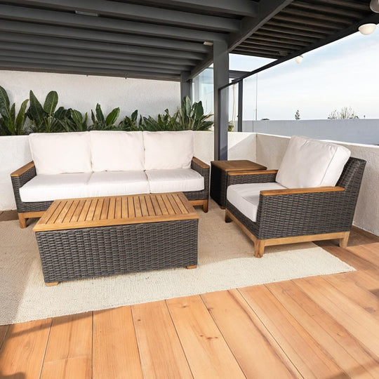 Outdoor Teak End Table (Square) - Boca - Teak HQ™