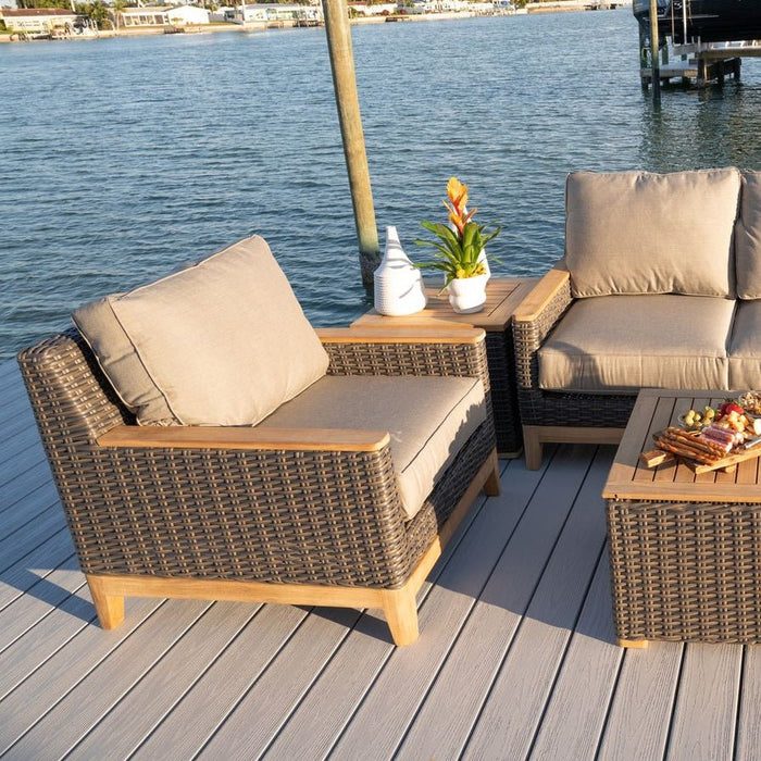 Outdoor Teak End Table (Square) - Boca - Teak HQ™