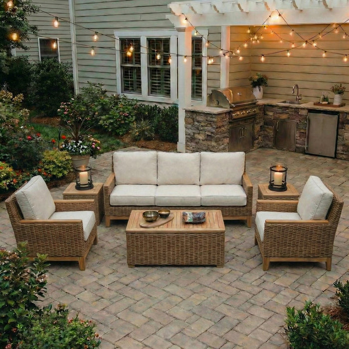 Outdoor Teak End Table (Square) - Boca - Teak HQ™